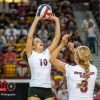 Dec 21, 2018 – Pic of the Day NMSU's Jennah DeVries sets to Erin Birmingham in the Ag's match with UTEP on September 8, 2009