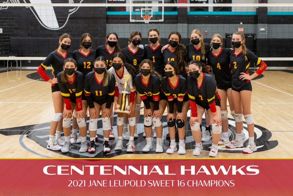 Image of the Centennial Hawks, winner of the 2021 Jane Leupold Sweet 16