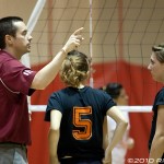 Camp counselor and Cleveland head coach Ben Wallis directs the Capitan squad