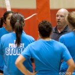 NMSU head coach Michael Jordan discusses strategy with the Cleveland Storm.