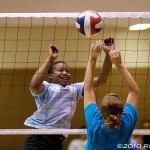 Chapin's Nikki Fults has fun at the net