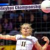 St. Pius X middle Hannah Grazda in action against Los Alamos in the first round of the 2010 State Championship.